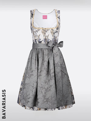 The variety of dirndls: gray, with zipper at the front