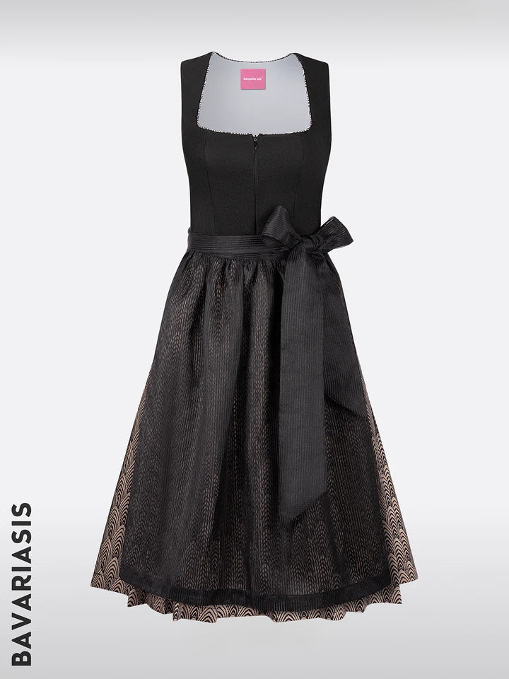 The variety of dirndls: gray dirndl, dirndl with zipper at the front and black and dirndl