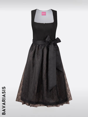 The variety of dirndls: gray dirndl, dirndl with zipper at the front and black and dirndl