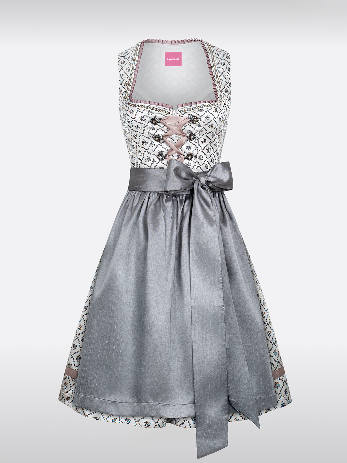 Dirndl Bluse, Samt Grau & Reißverschluss: Moderne Tracht trifft zeitlosen Stil