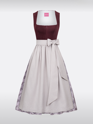 Discover the special features of the dirndl: length 70 cm, long -sleeved blouse and a straight neckline