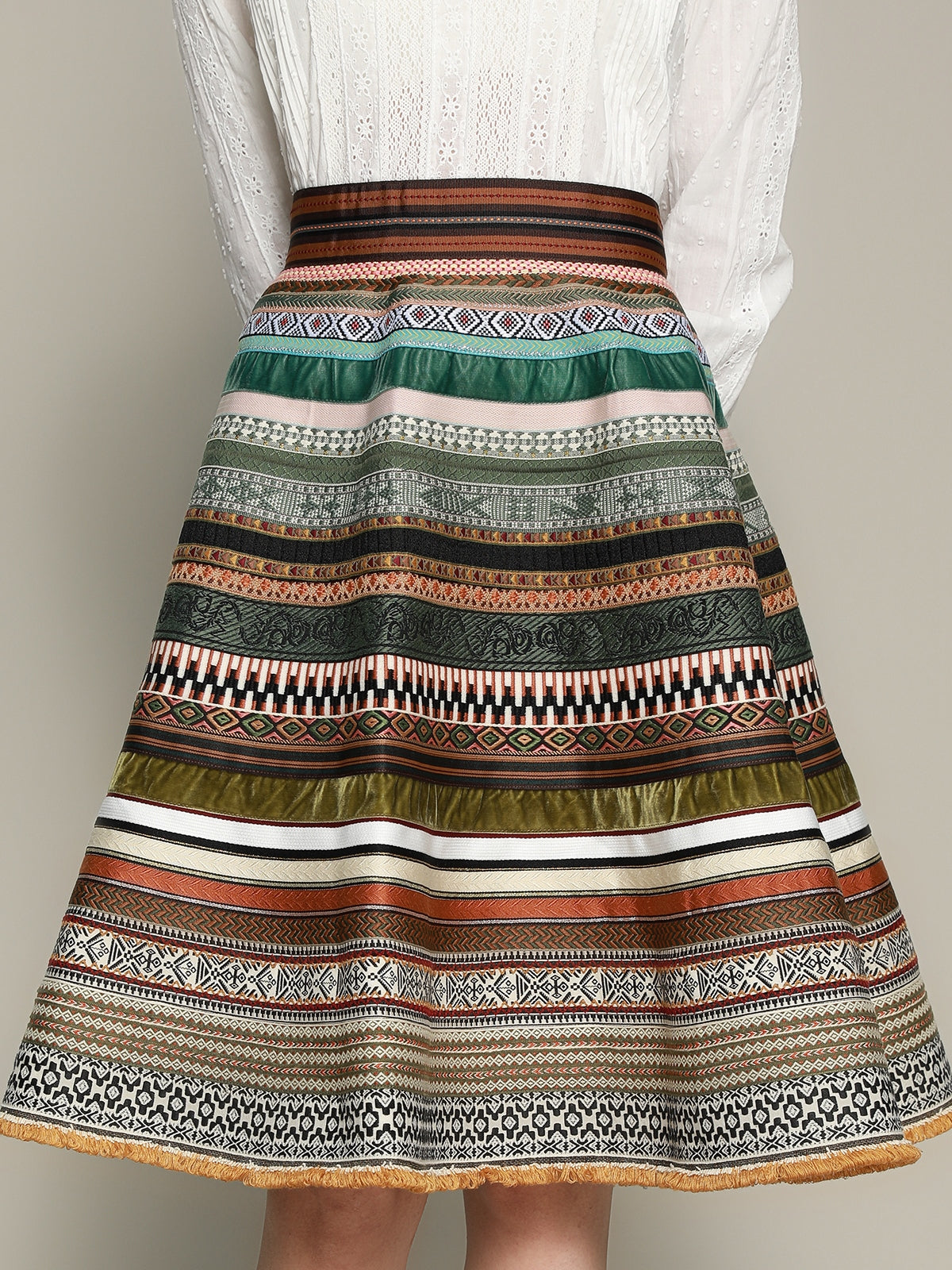 Bänderrock Xylia Beige Festlich