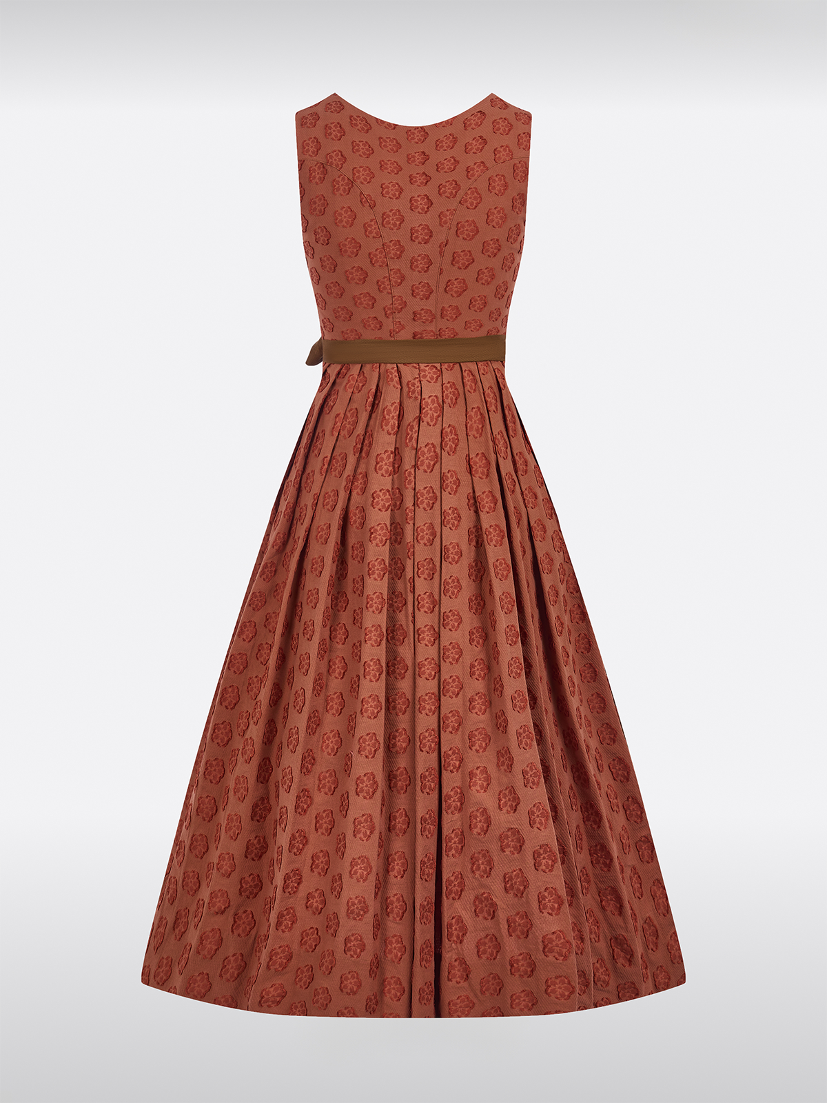 Gelb Gerader Ausschnitt Floralem Muster Dirndl