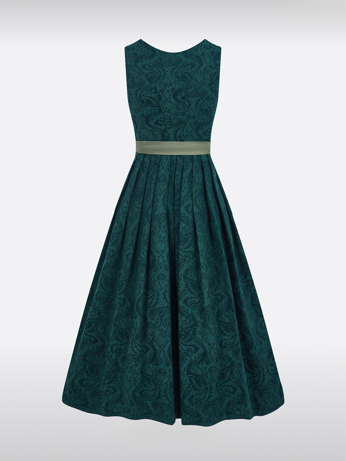 Grün Gerader Ausschnitt Floralem Muster Dirndl