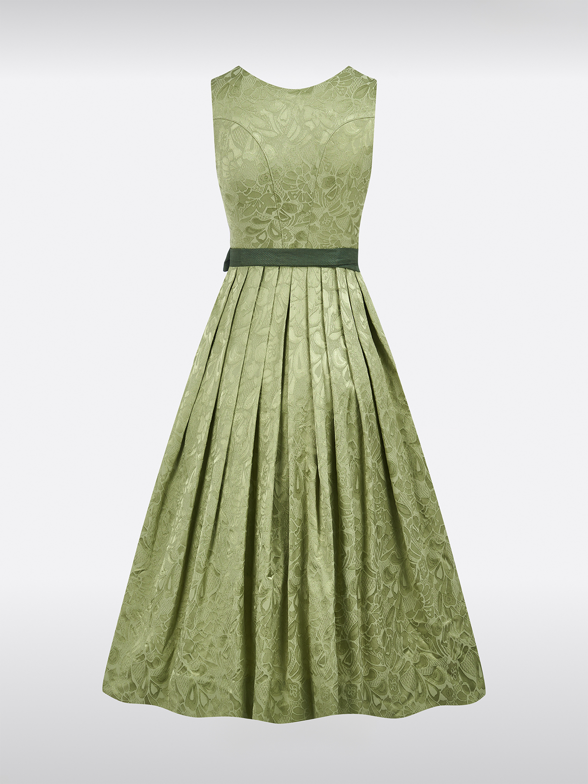 Grün Gerader Ausschnitt Floralem Muster Dirndl