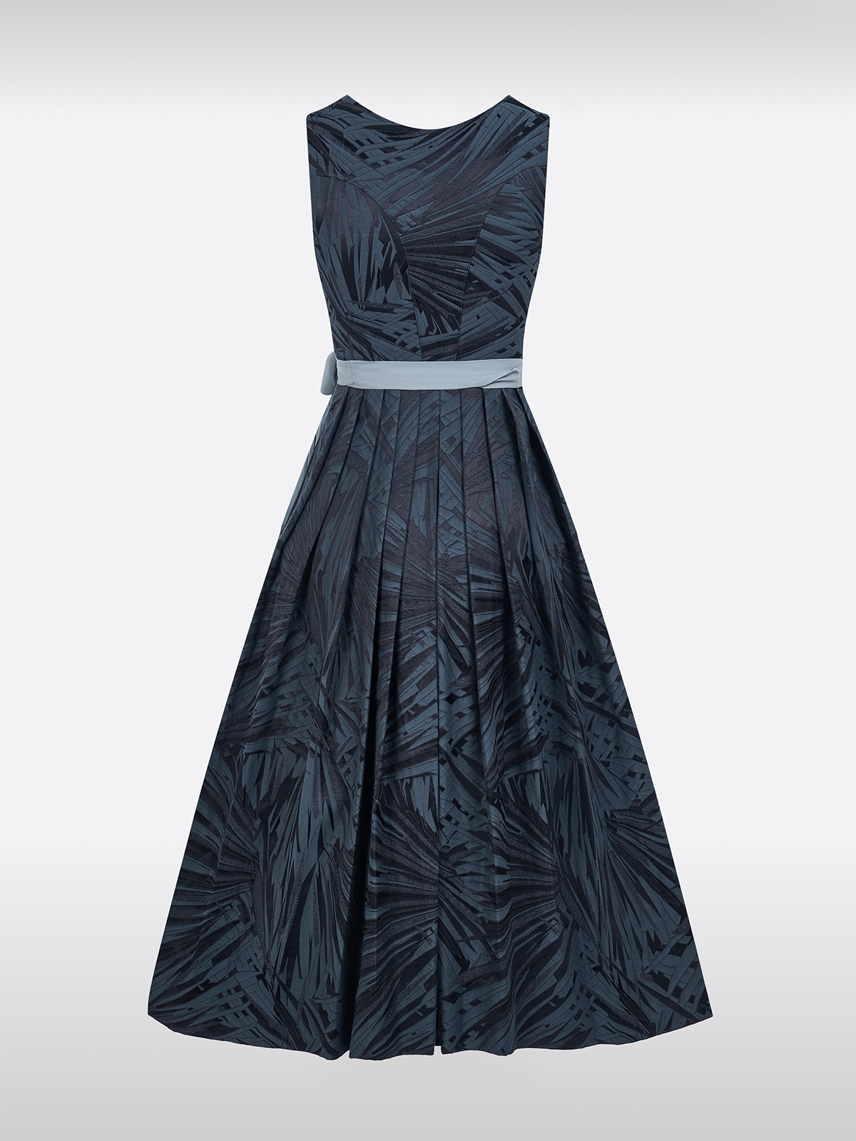 Blau Gerader Ausschnitt Gemustertes Dirndl