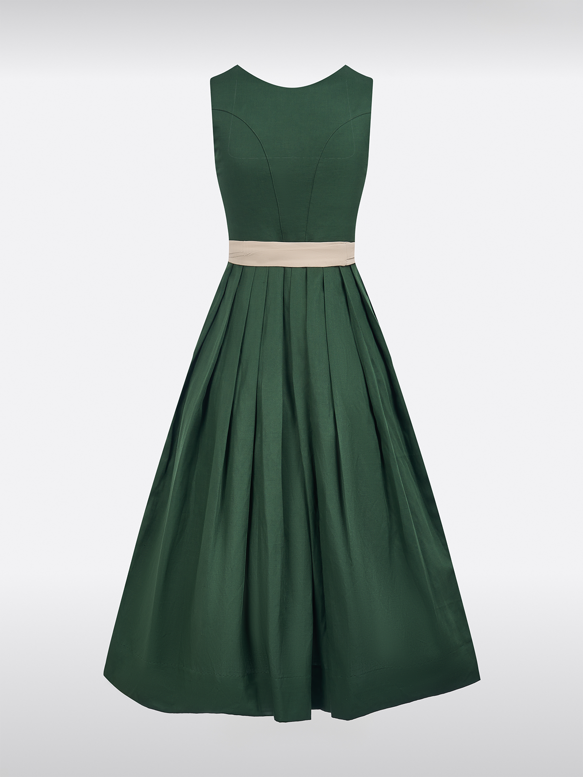 Grün Gerader Ausschnitt Einfarbig Dirndl