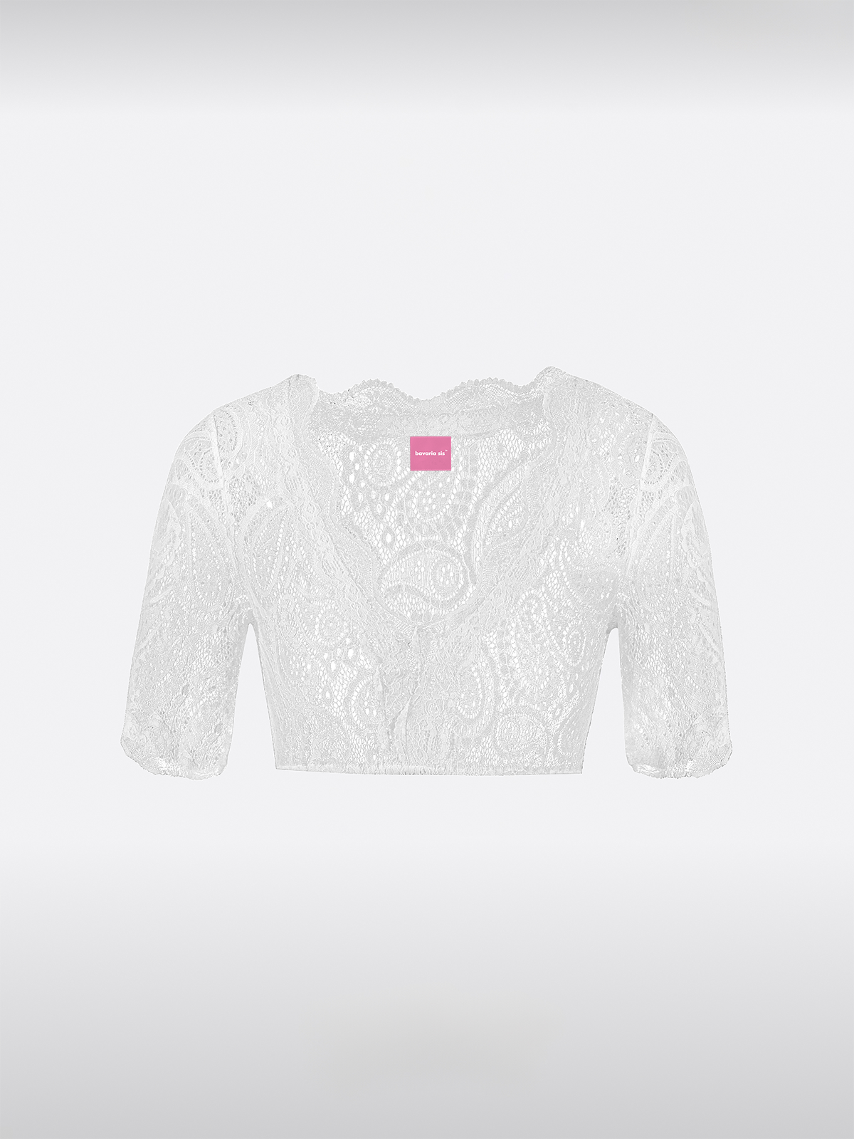 Weiß V-Ausschnitt Dirndlbluse