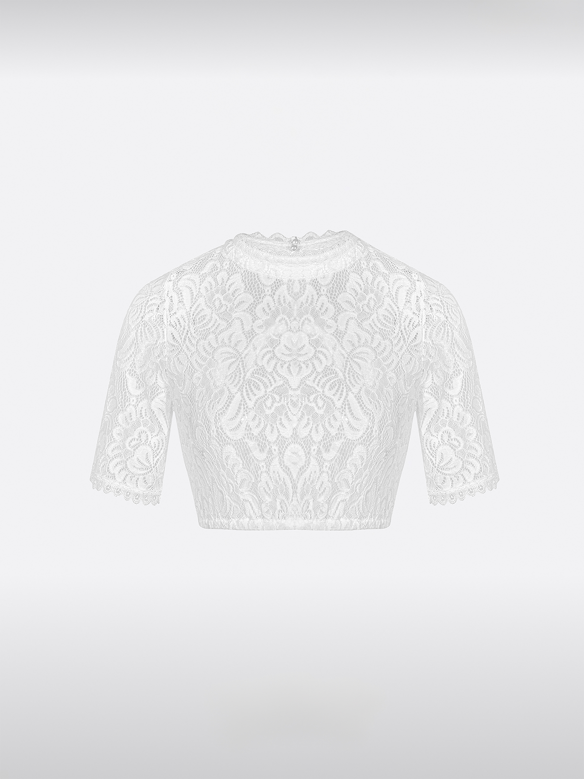 Weiß Hochgeschlossen Dirndlbluse