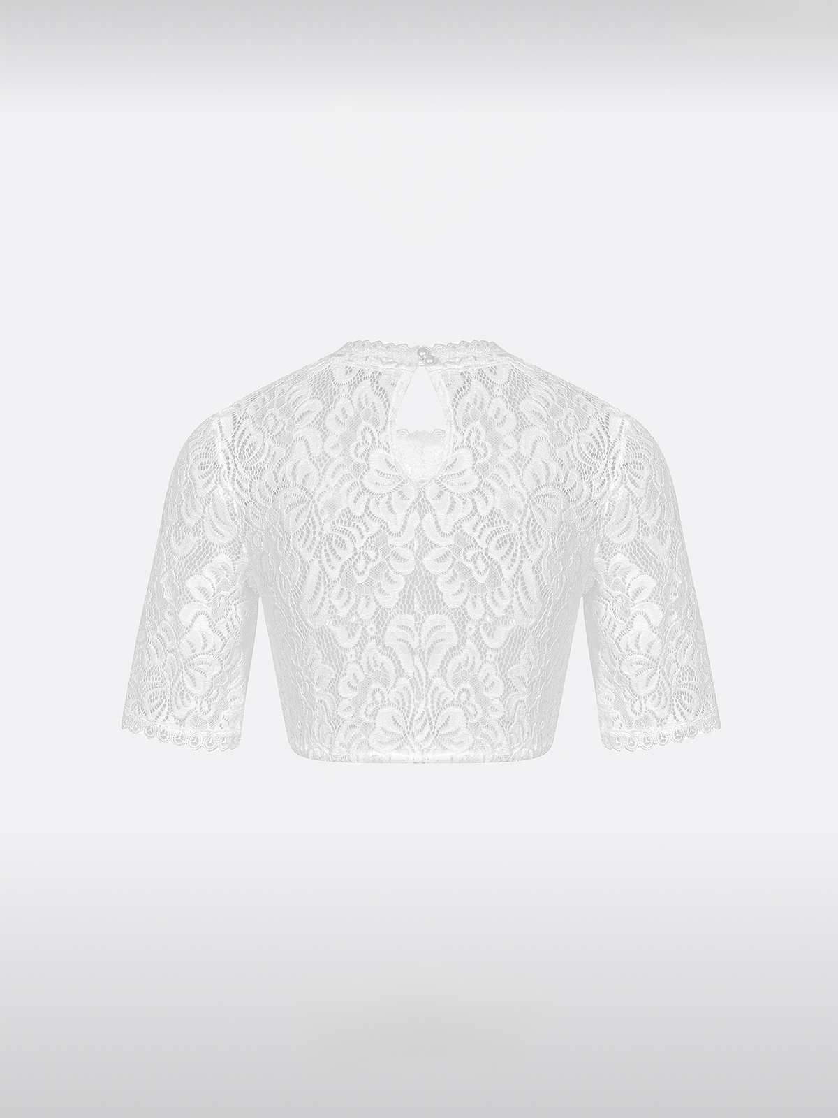 Weiß Hochgeschlossen Dirndlbluse