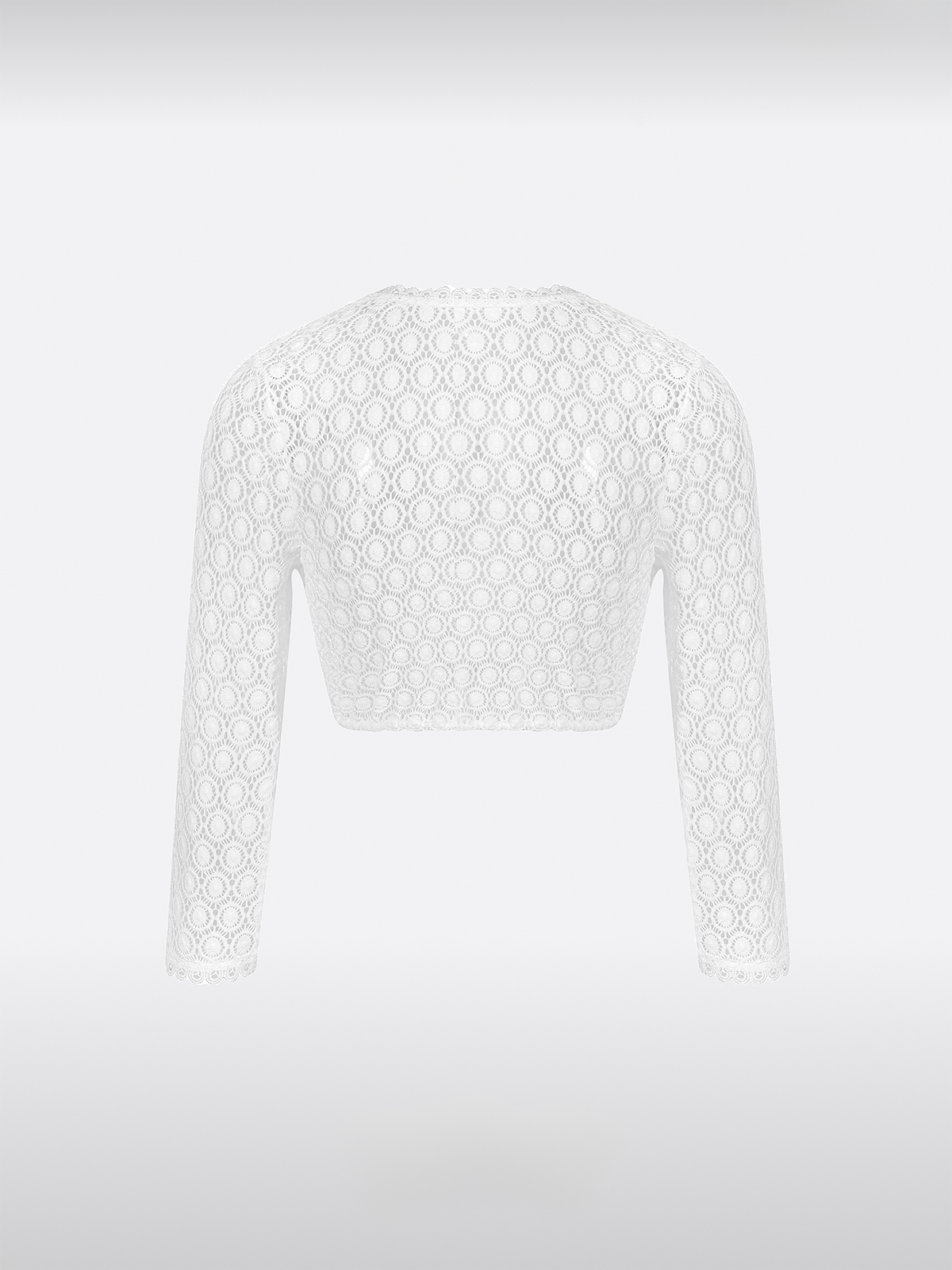 Weiß Rundhals Dirndlbluse