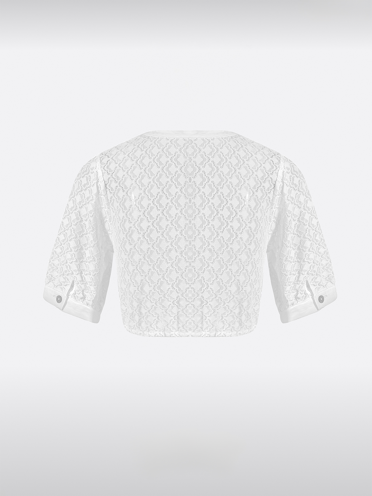 Weiß Hochgeschlossen Dirndlbluse