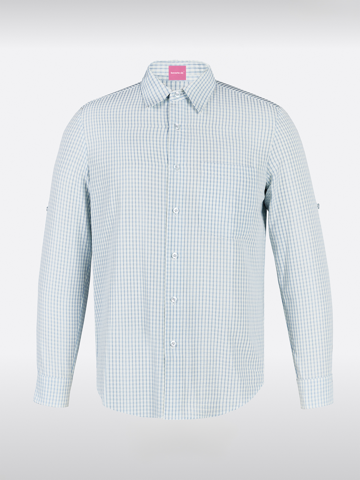 Blue reversible collar shirts