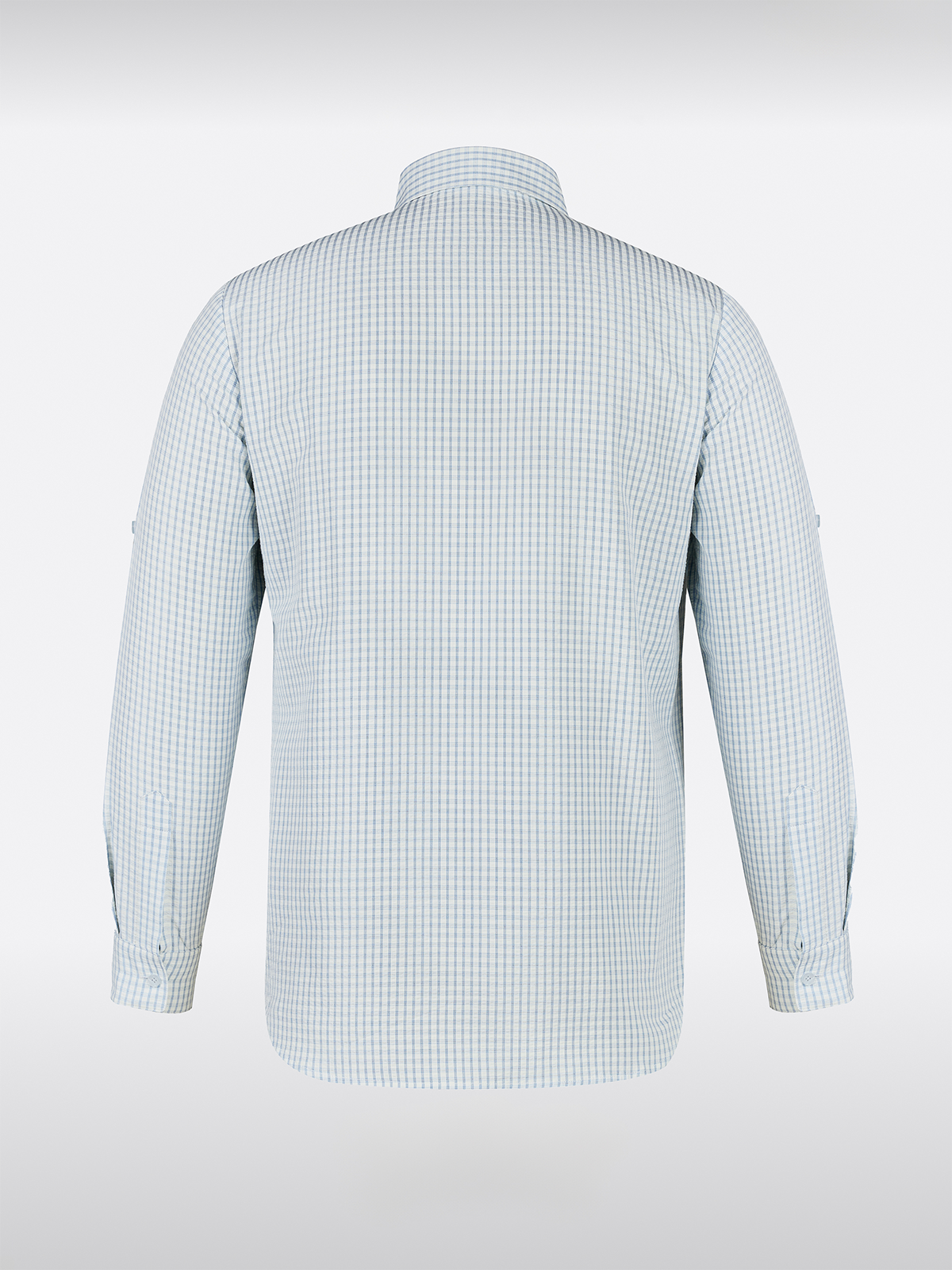 Blue reversible collar shirts