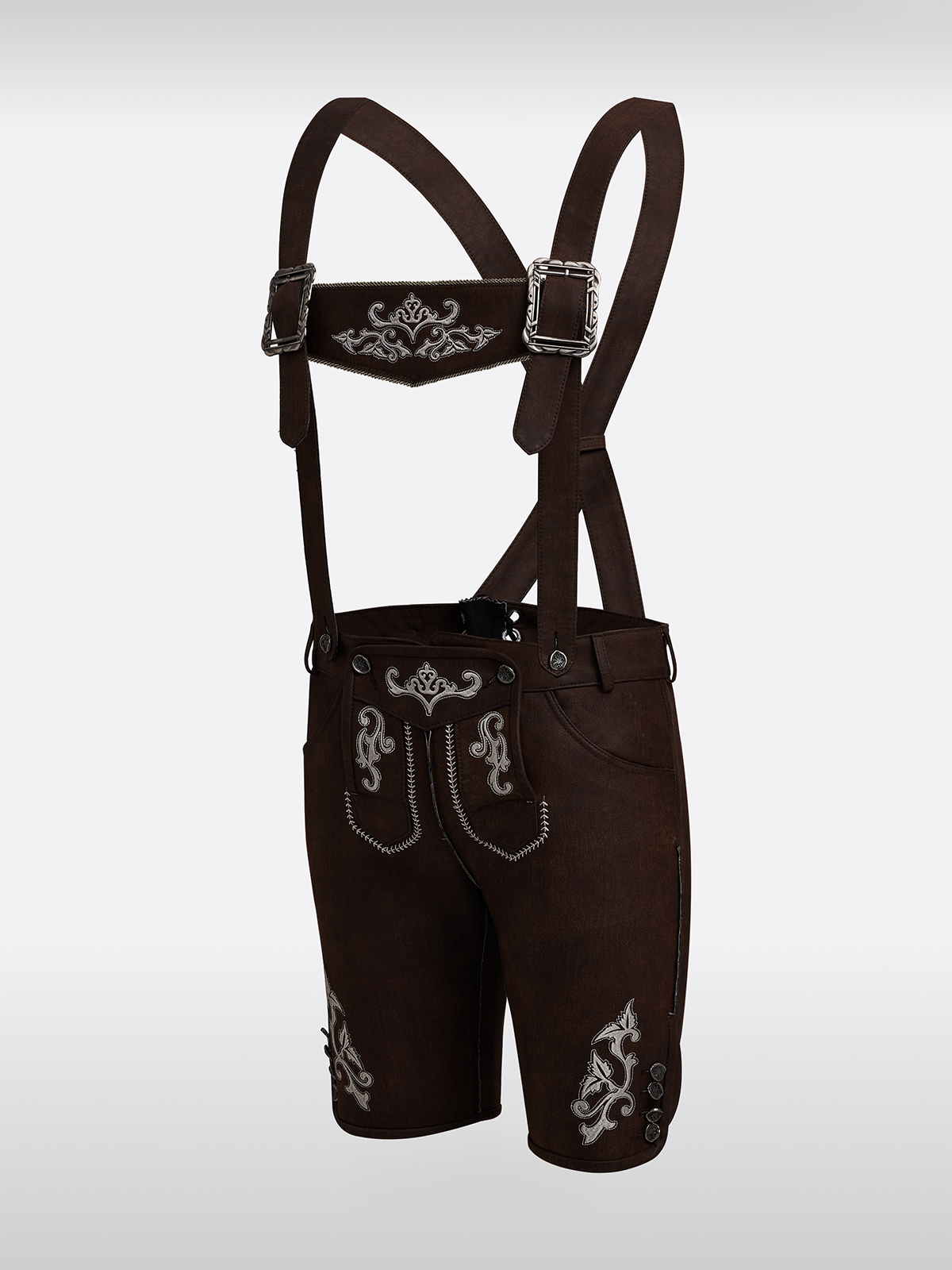 Braun Knöpfen Lederhosen