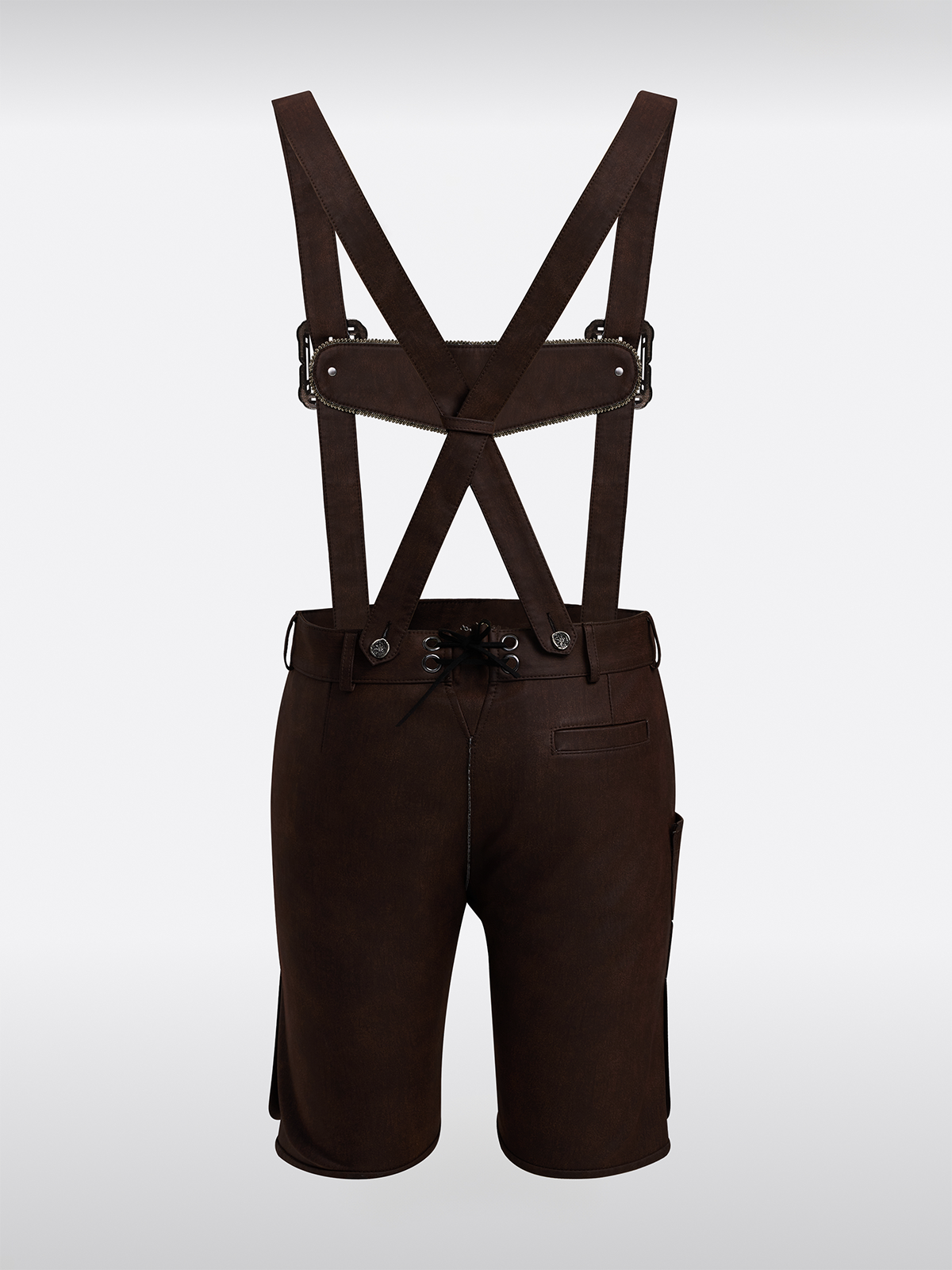 Braun Knöpfen Lederhosen