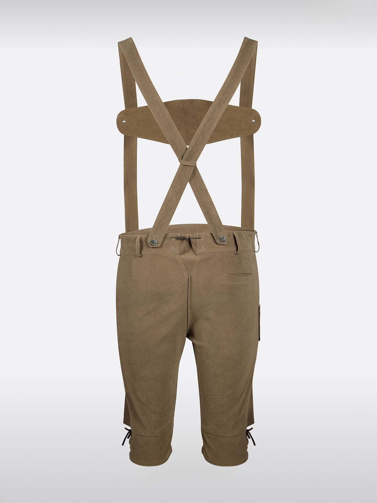 Brown buttons leather pants