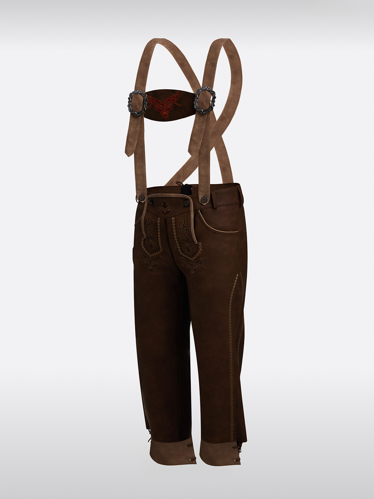 Brune knapper læderbukser