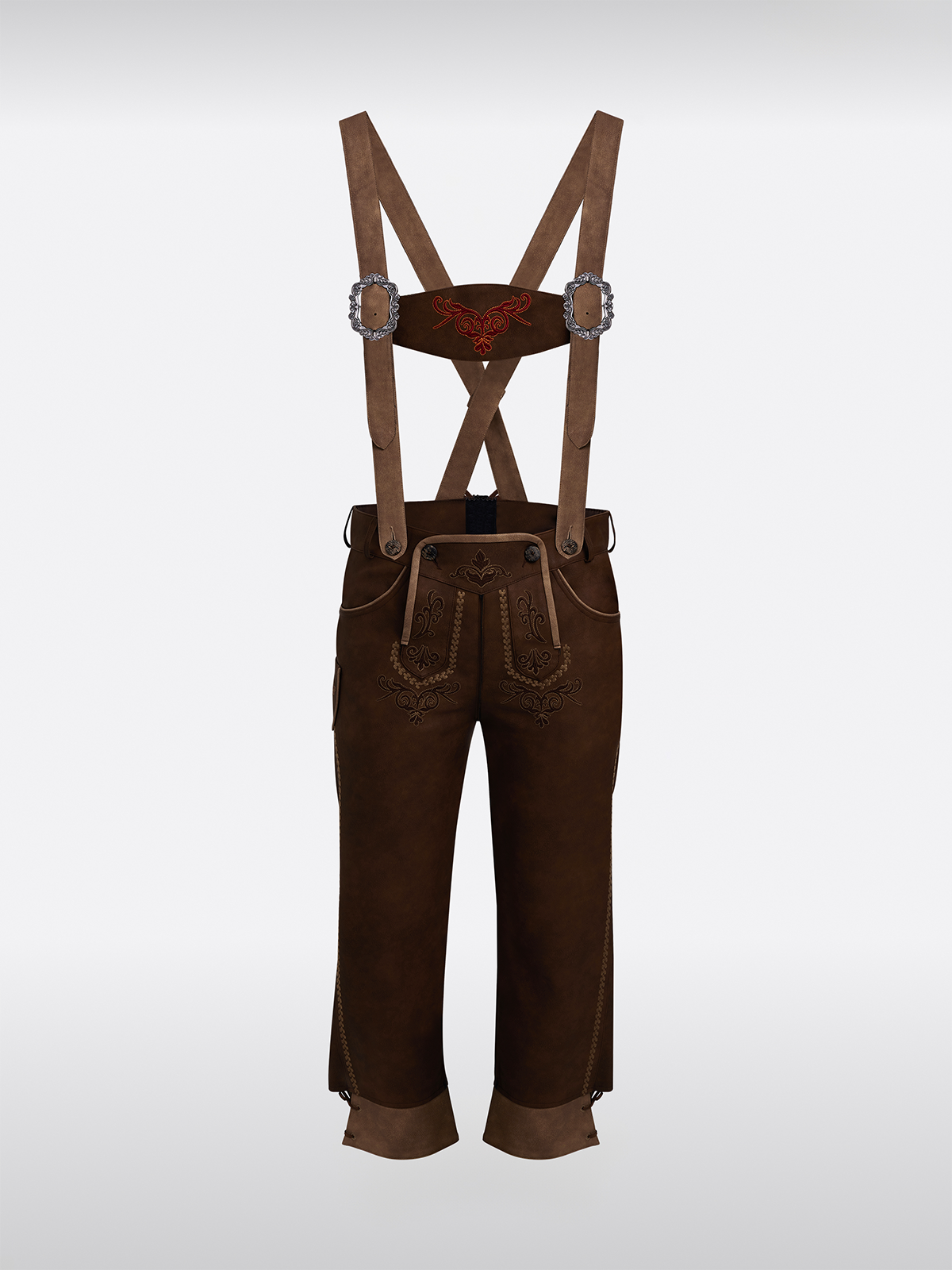 Brune knapper læderbukser