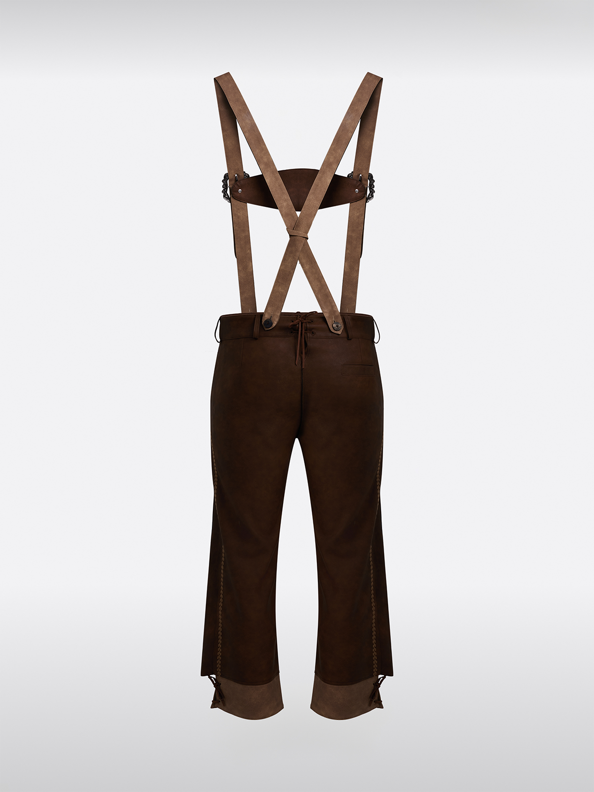 Brune knapper læderbukser