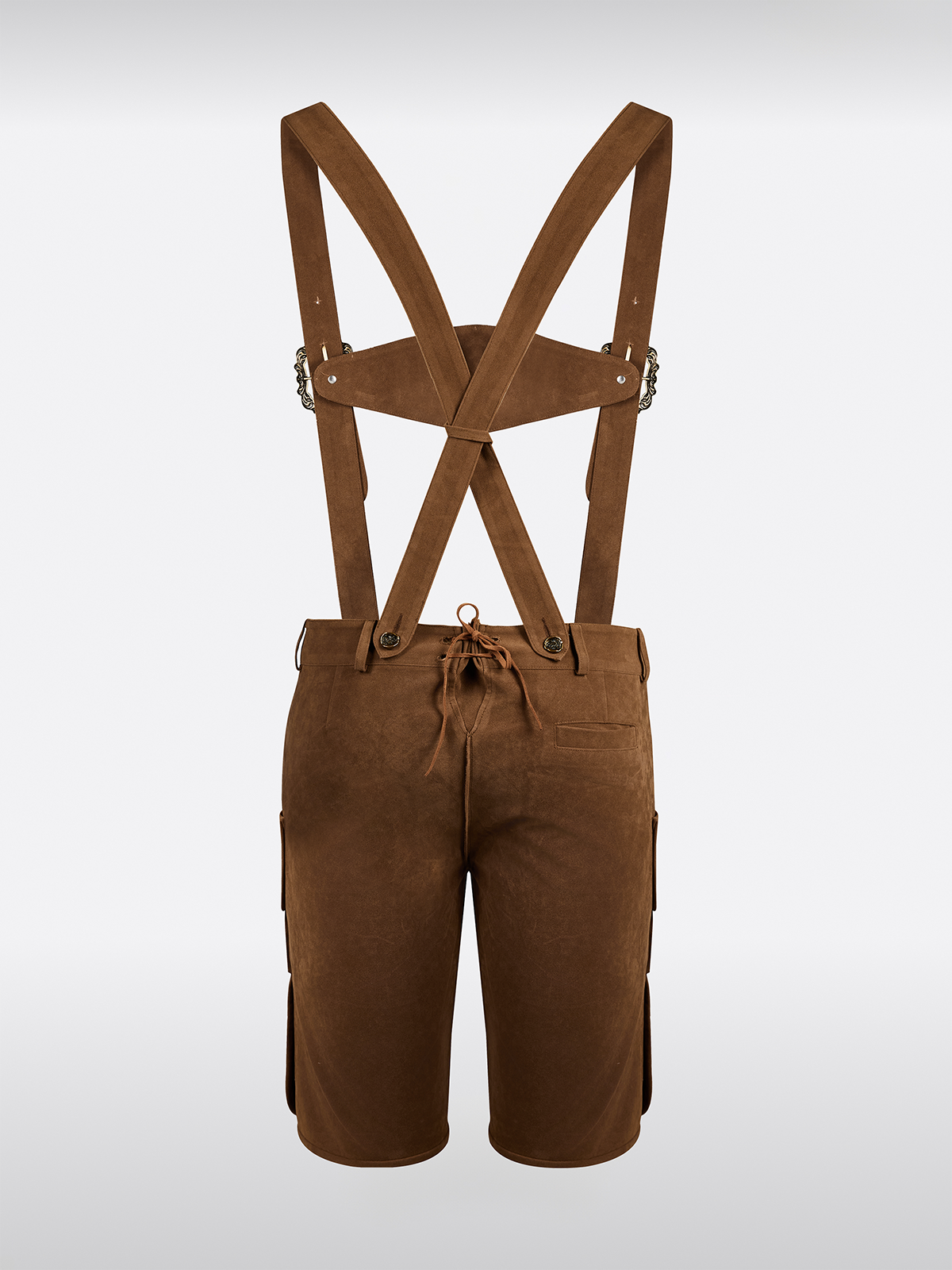 Braun Knöpfen Lederhosen