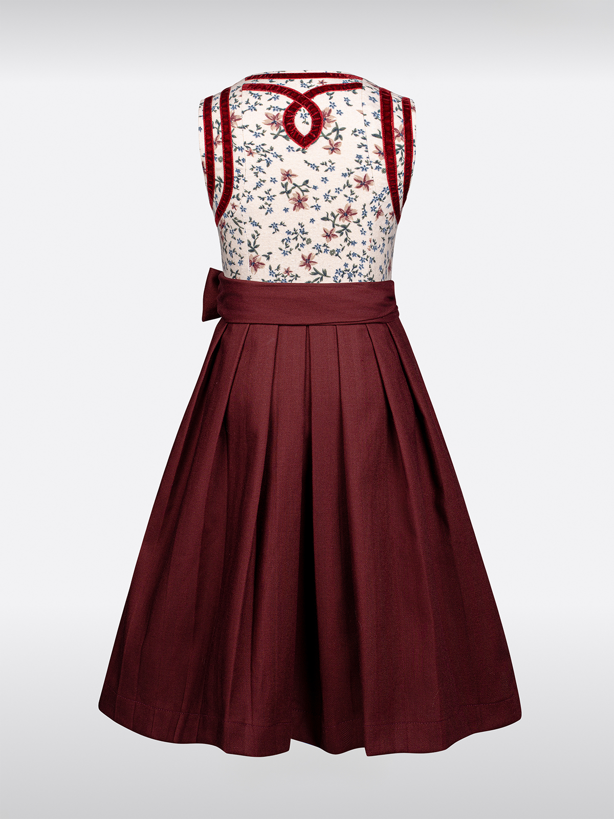 Kinder Rot Floralem Muster Dirndl