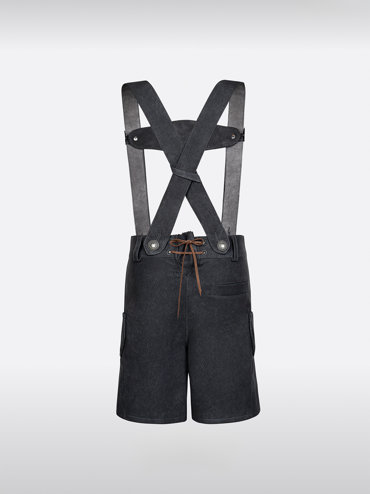 Kinder Grau KurzeHose Hosenträgern Lederhosen