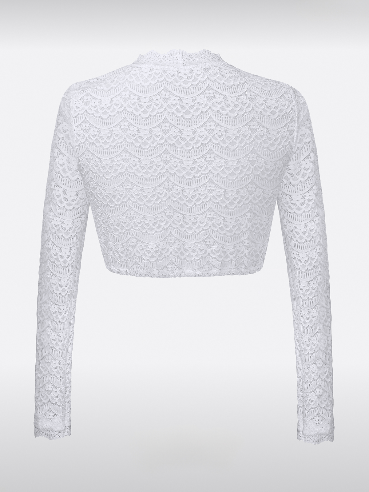 Damen Weiß Dirndlbluse Rundhals