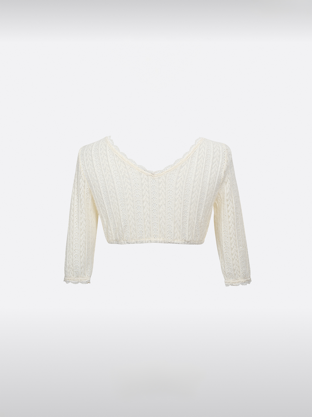 Weiß V-Ausschnitt Dirndlbluse