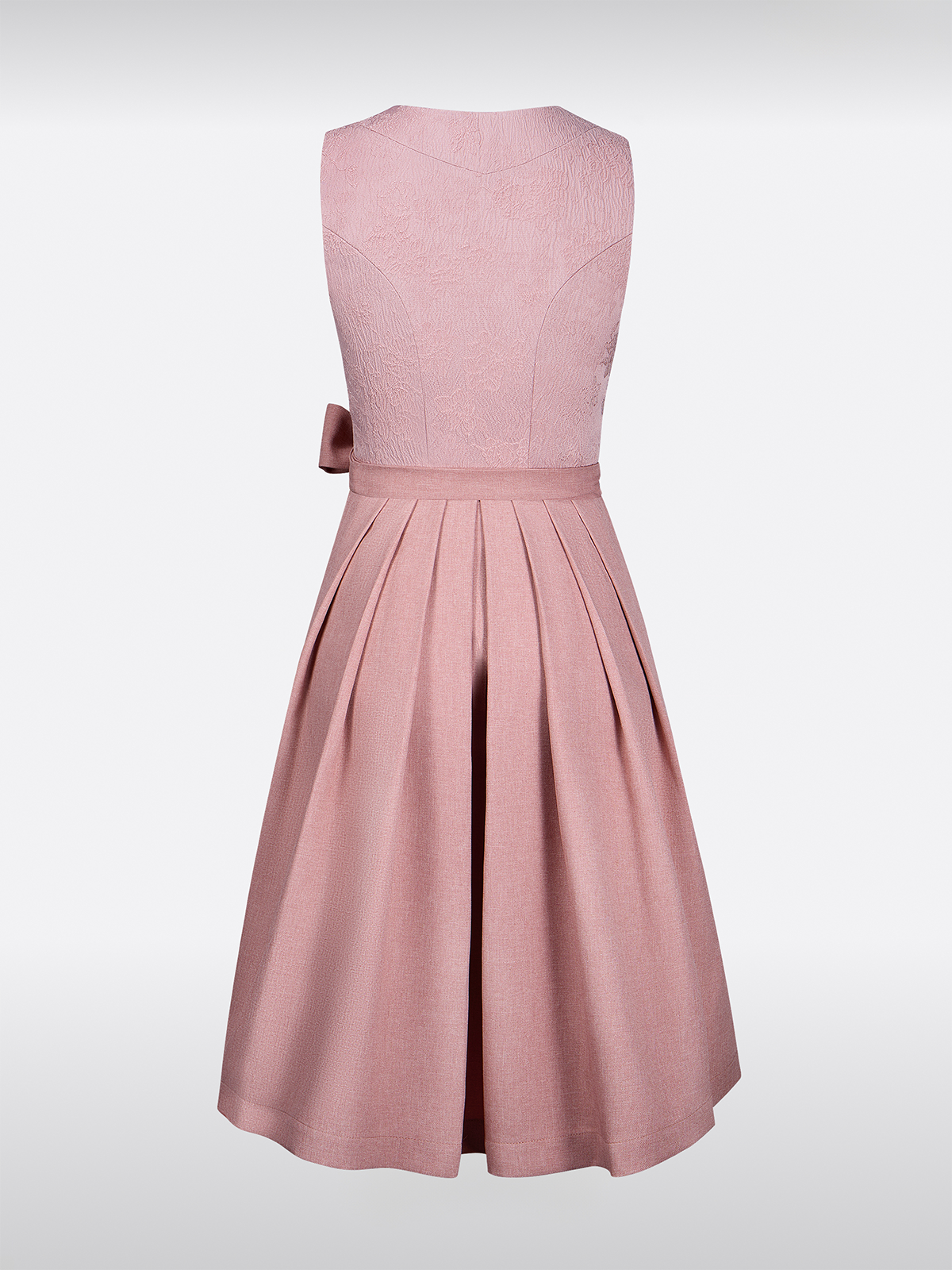 Rosa Gerader Ausschnitt Floralem Muster Dirndl