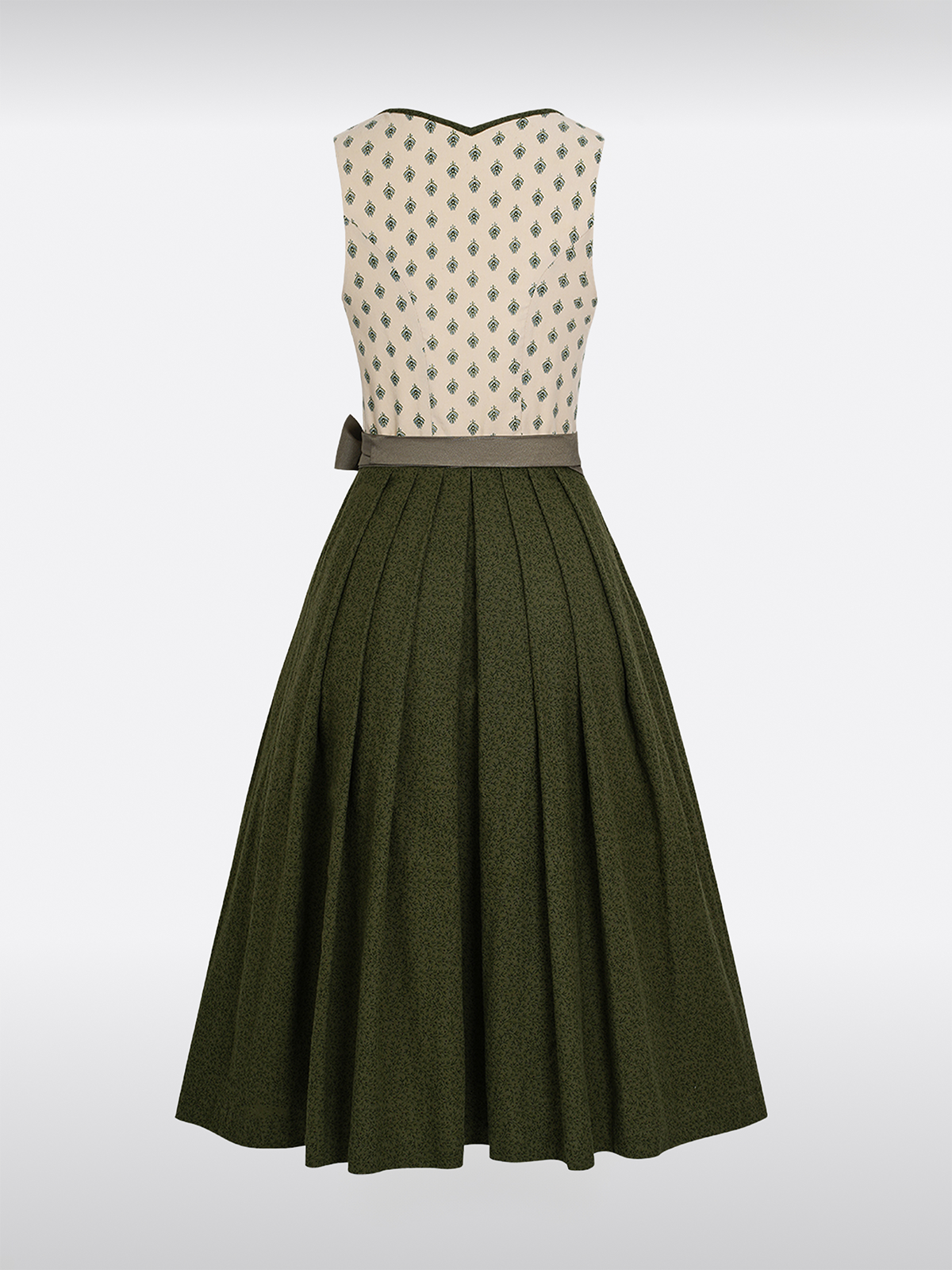 Gelb Herz-Ausschnitt Knöpfen Dirndl