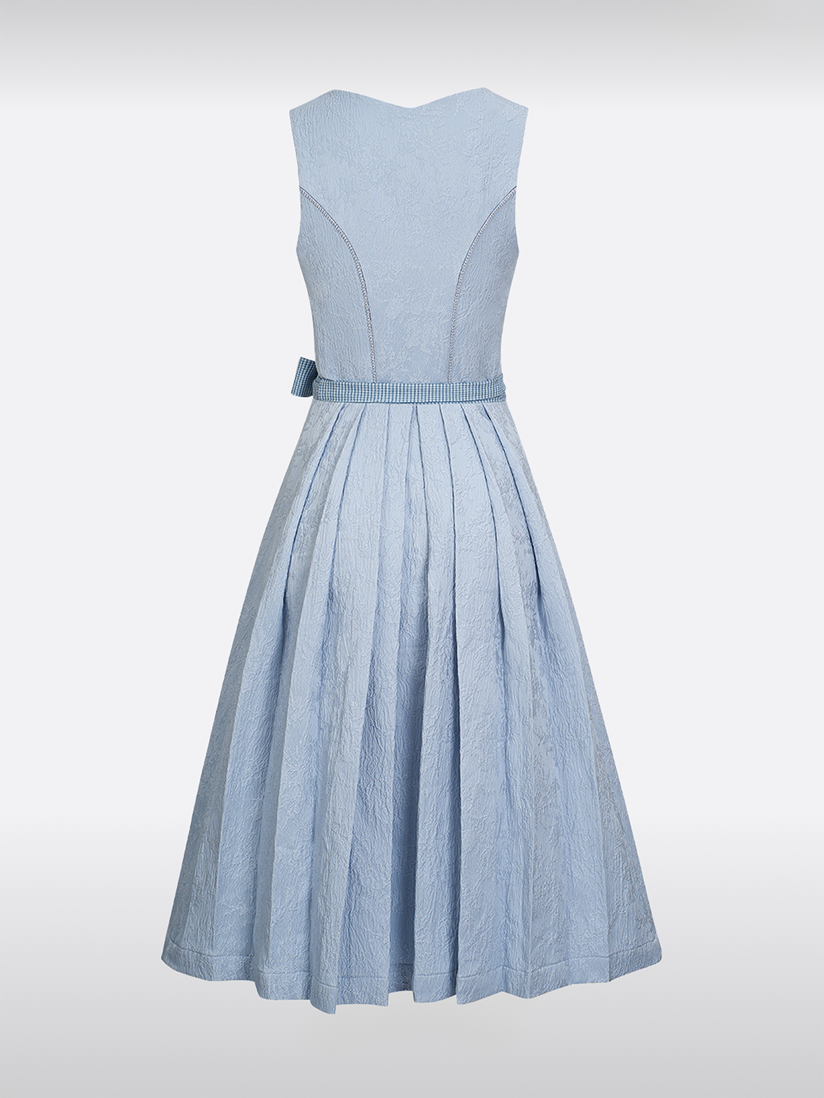 Blau Herz-Ausschnitt Knöpfen Dirndl