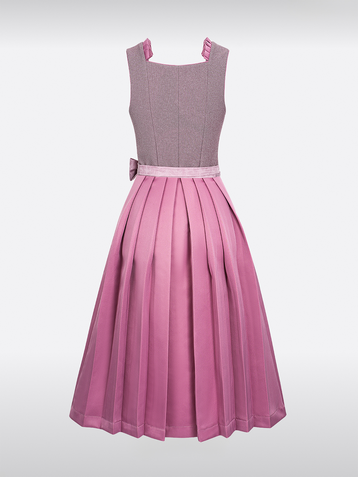 Lila Gerader Ausschnitt Knöpfen Dirndl