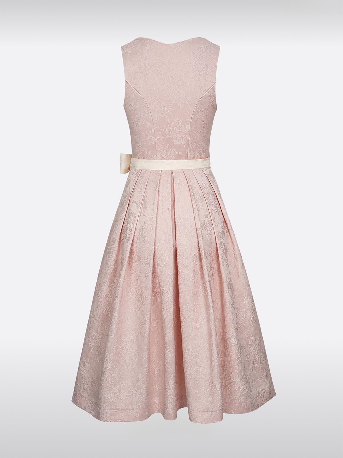 Rosa Gerader Ausschnitt Hakenverschluss Dirndl