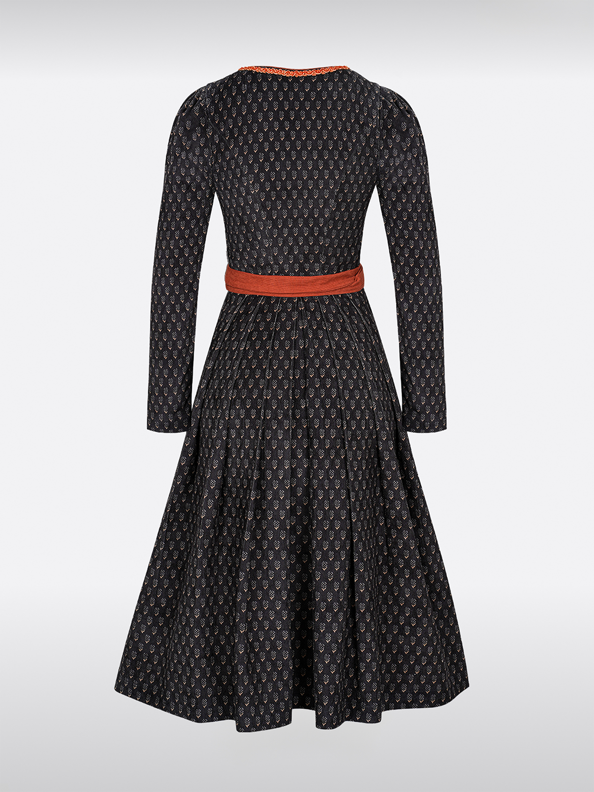 Schwarz Herz-Ausschnitt Knöpfen Dirndl