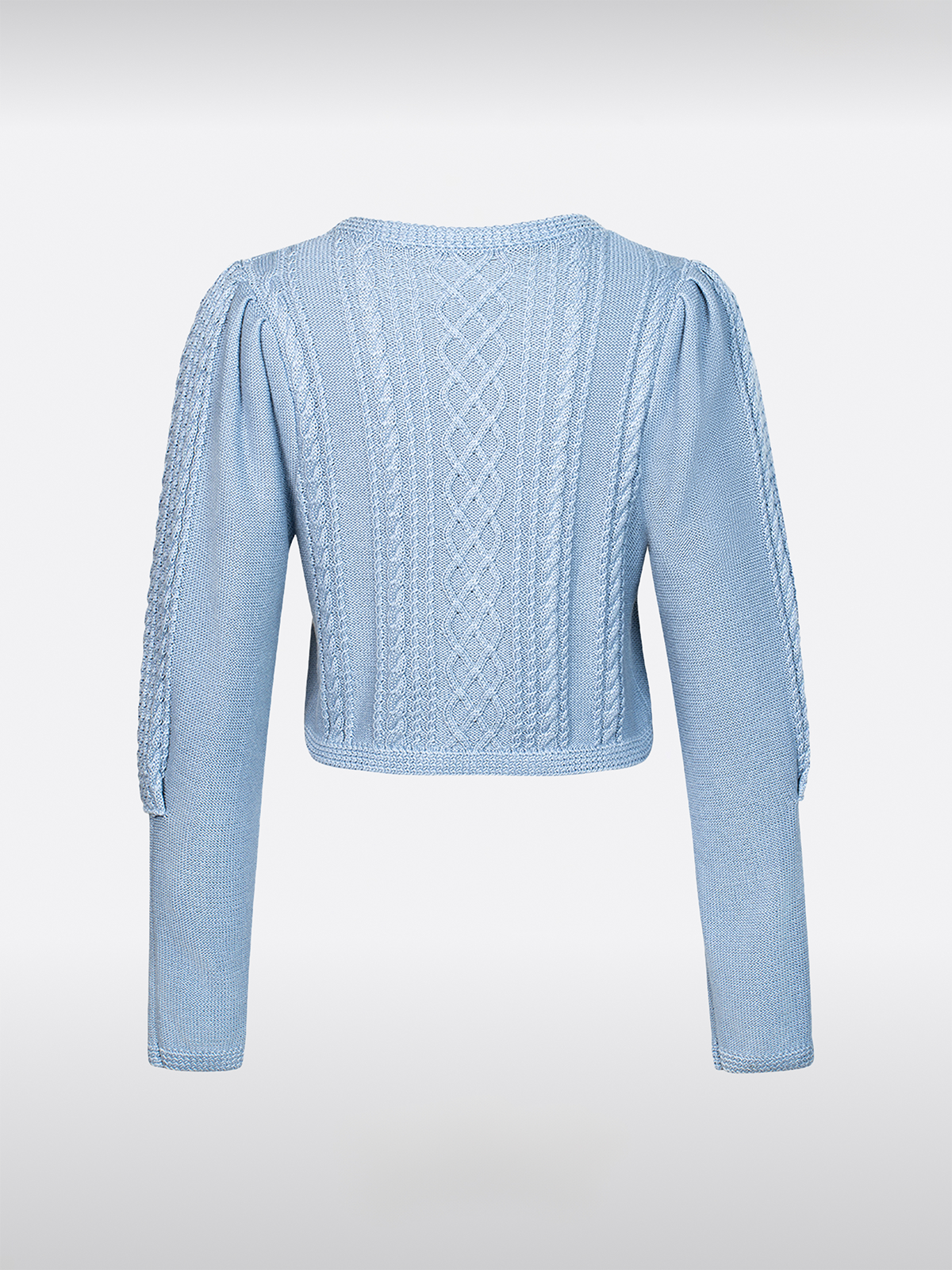 Blau Weit Knöpfen Strick