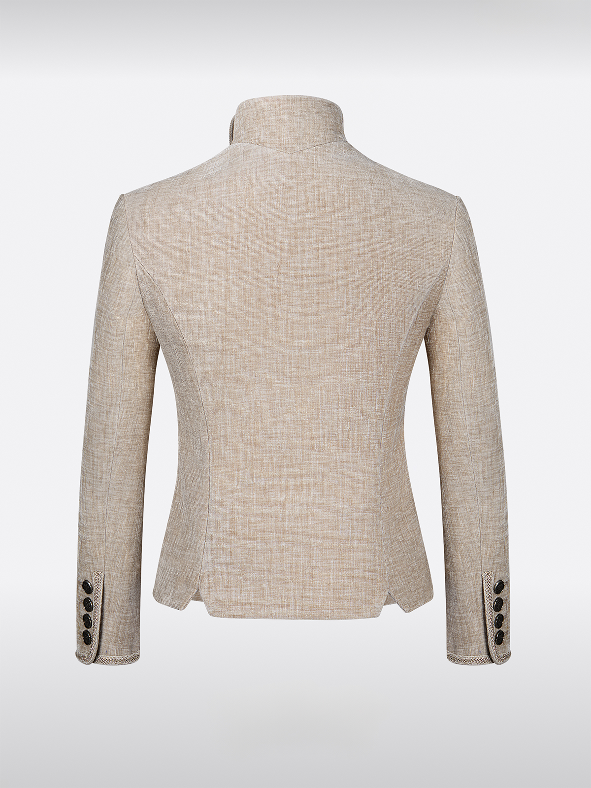 Beige Knöpfen Jacken