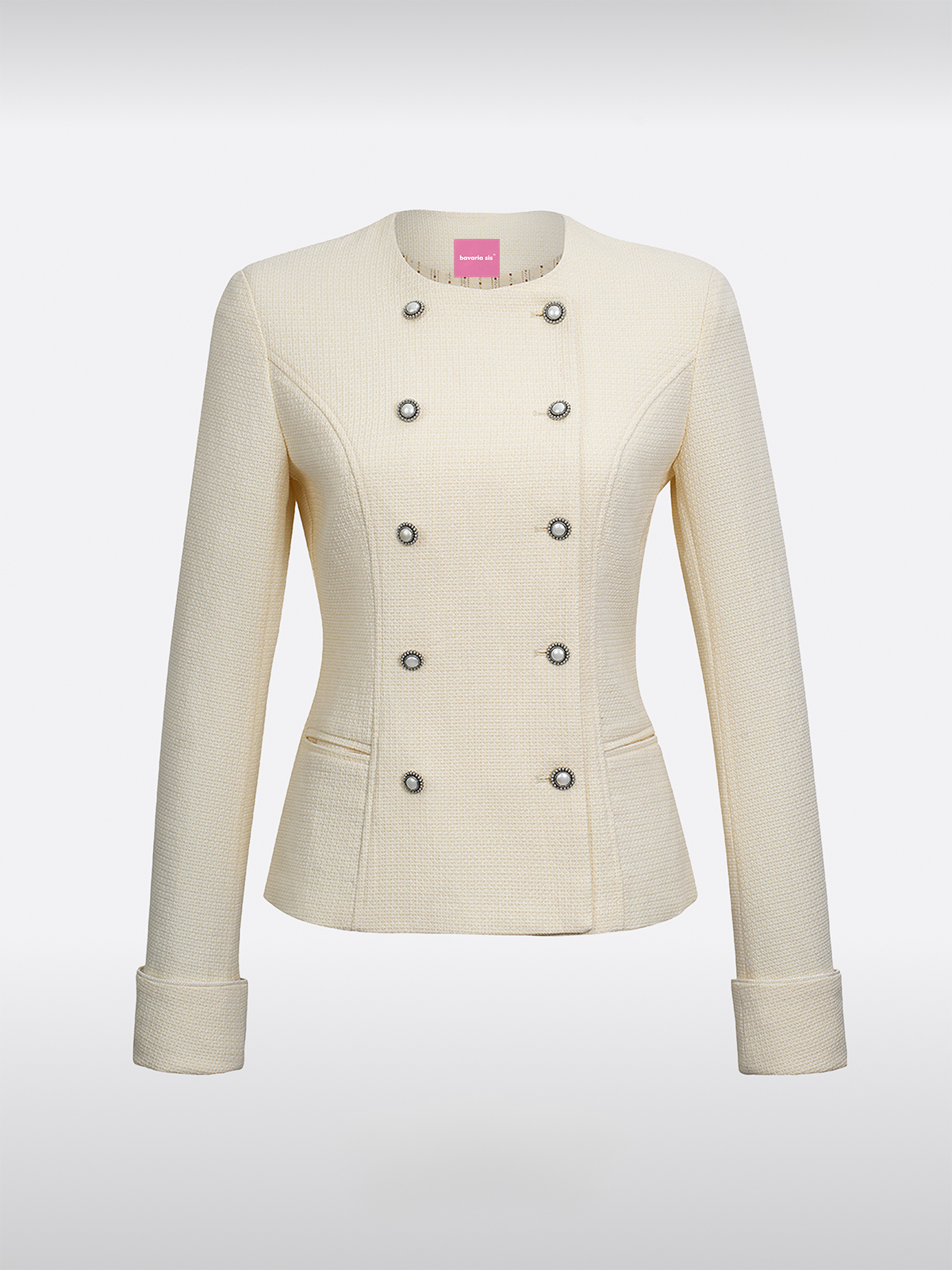 Weiß Knöpfen Jacken