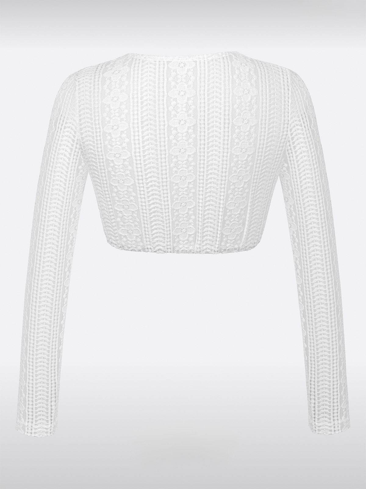 Weiß Damen Dirndlbluse Rundhals