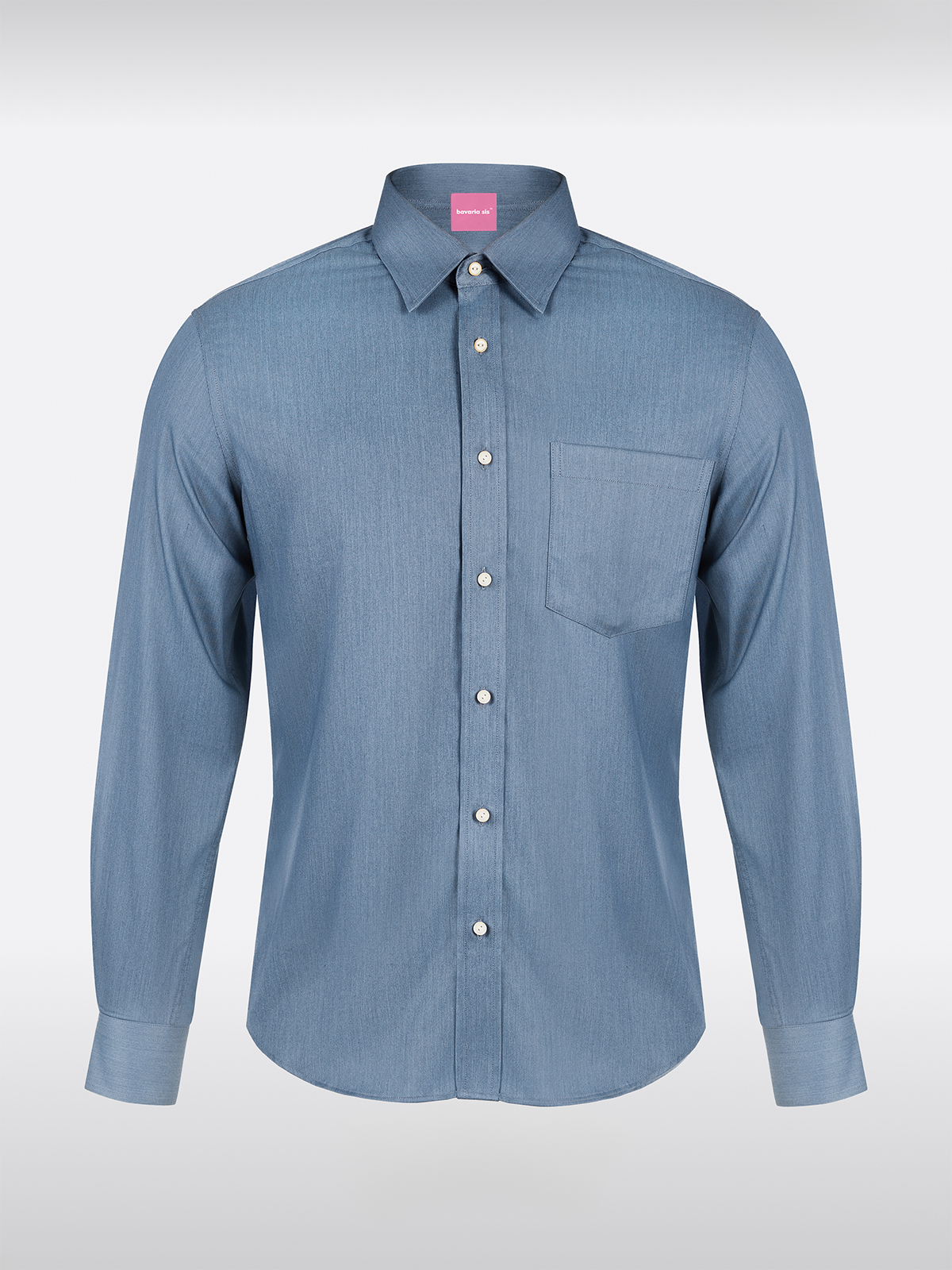 Blue reversible collar shirts