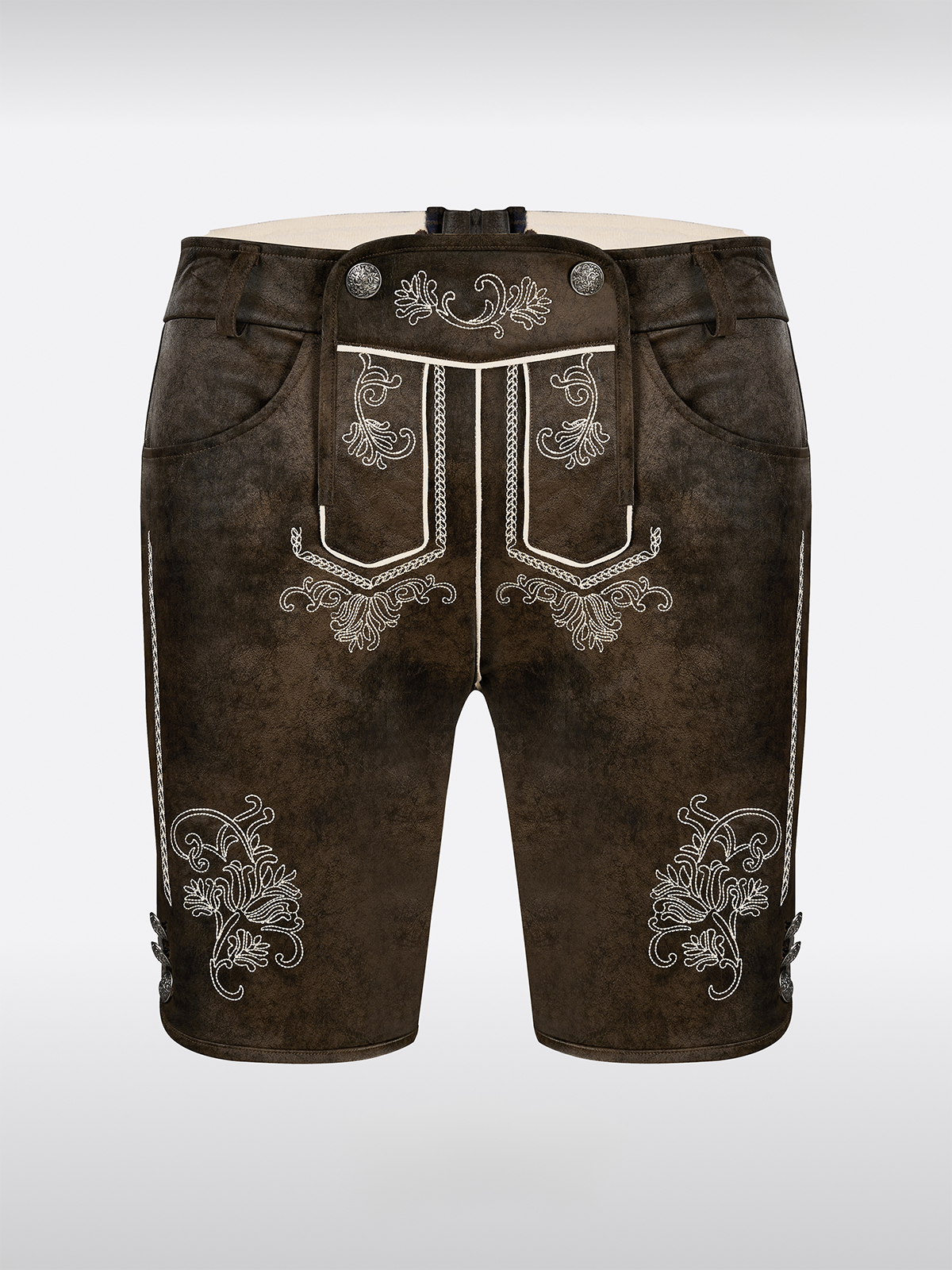 Braun Knöpfen Lederhosen