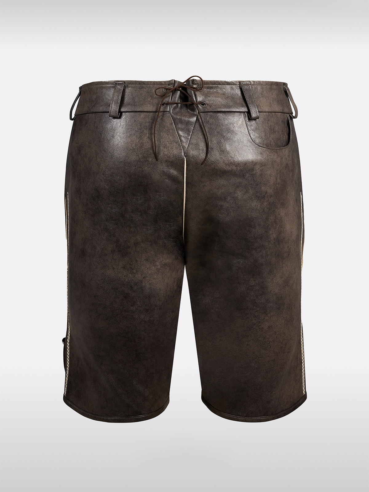 Grau Knöpfen Lederhosen