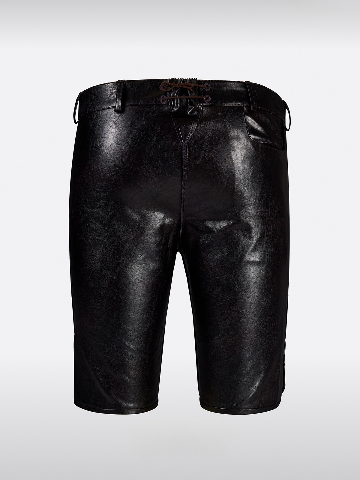 Schwarz Knöpfen Lederhosen