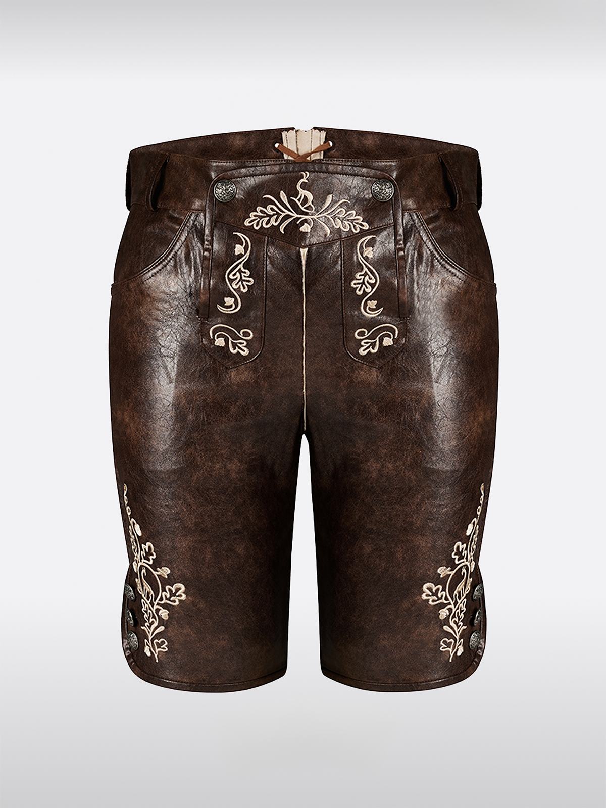 Braun Knöpfen Lederhosen