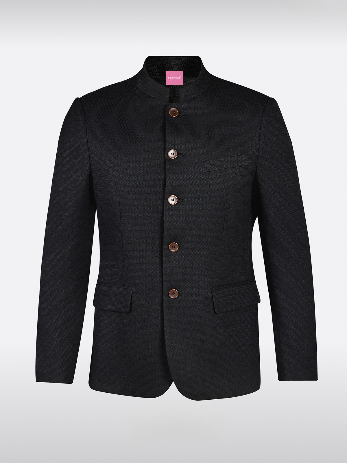 Schwarz Hochgeschlossen Janker