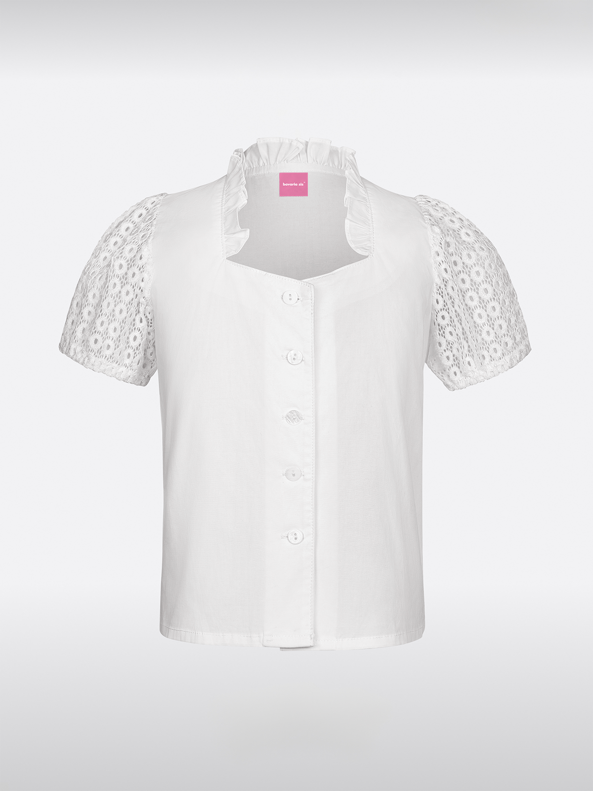 Kinder Weiß Kurzarm Dirndlbluse