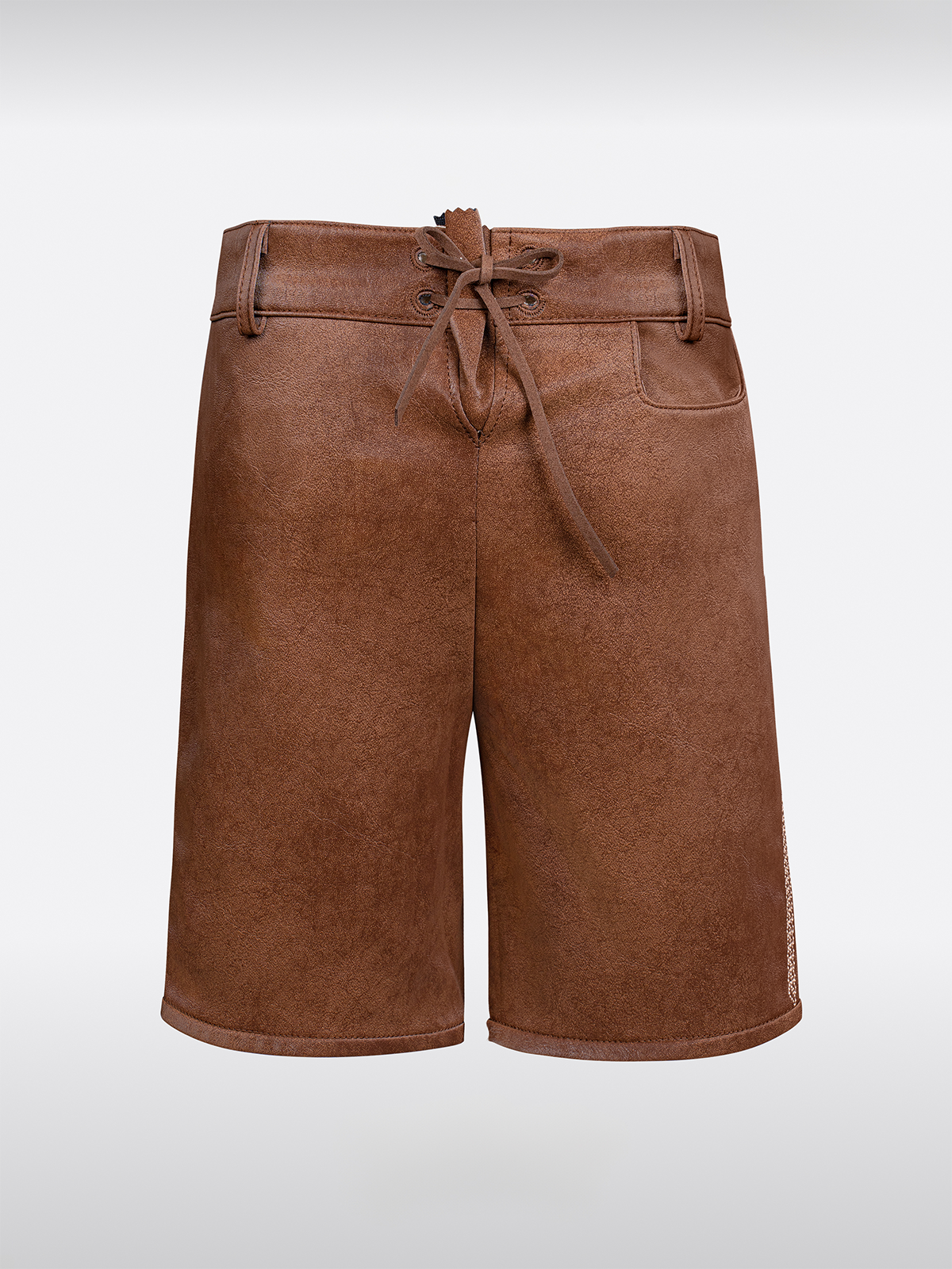 Kinder Braun KurzeHose Stickereien Lederhosen