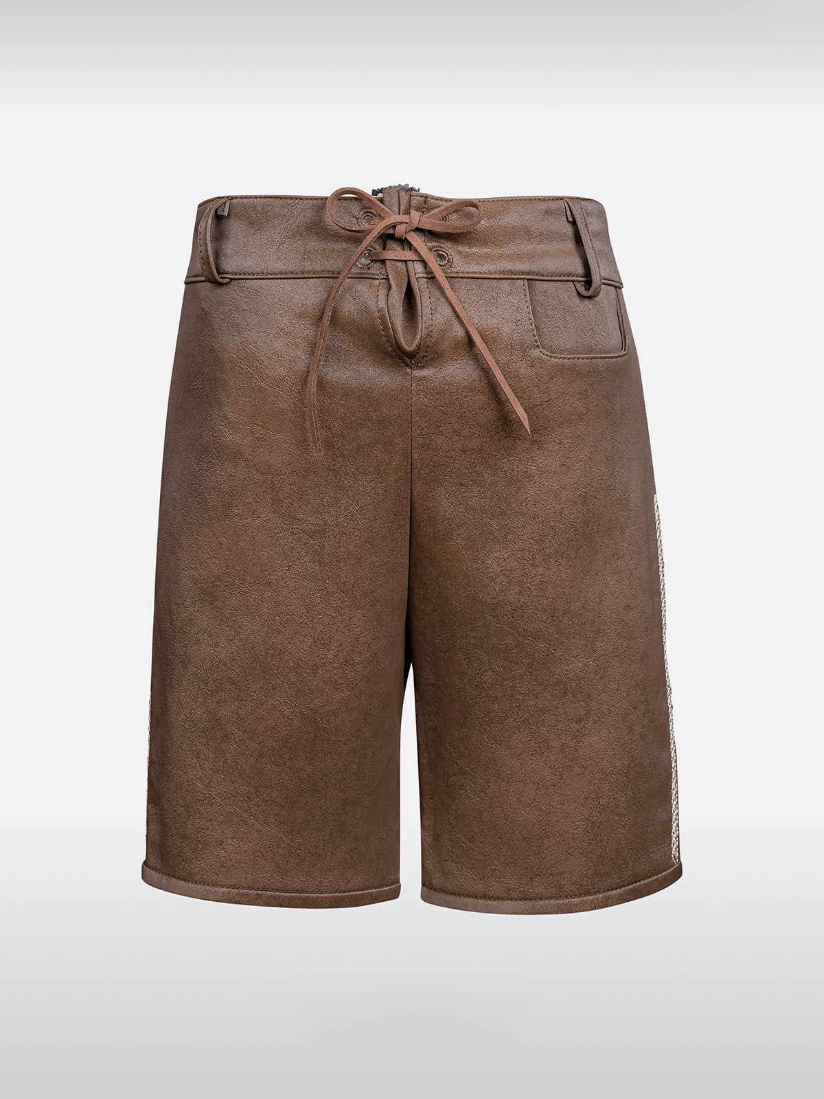 Kinder Braun KurzeHose Stickereien Lederhosen
