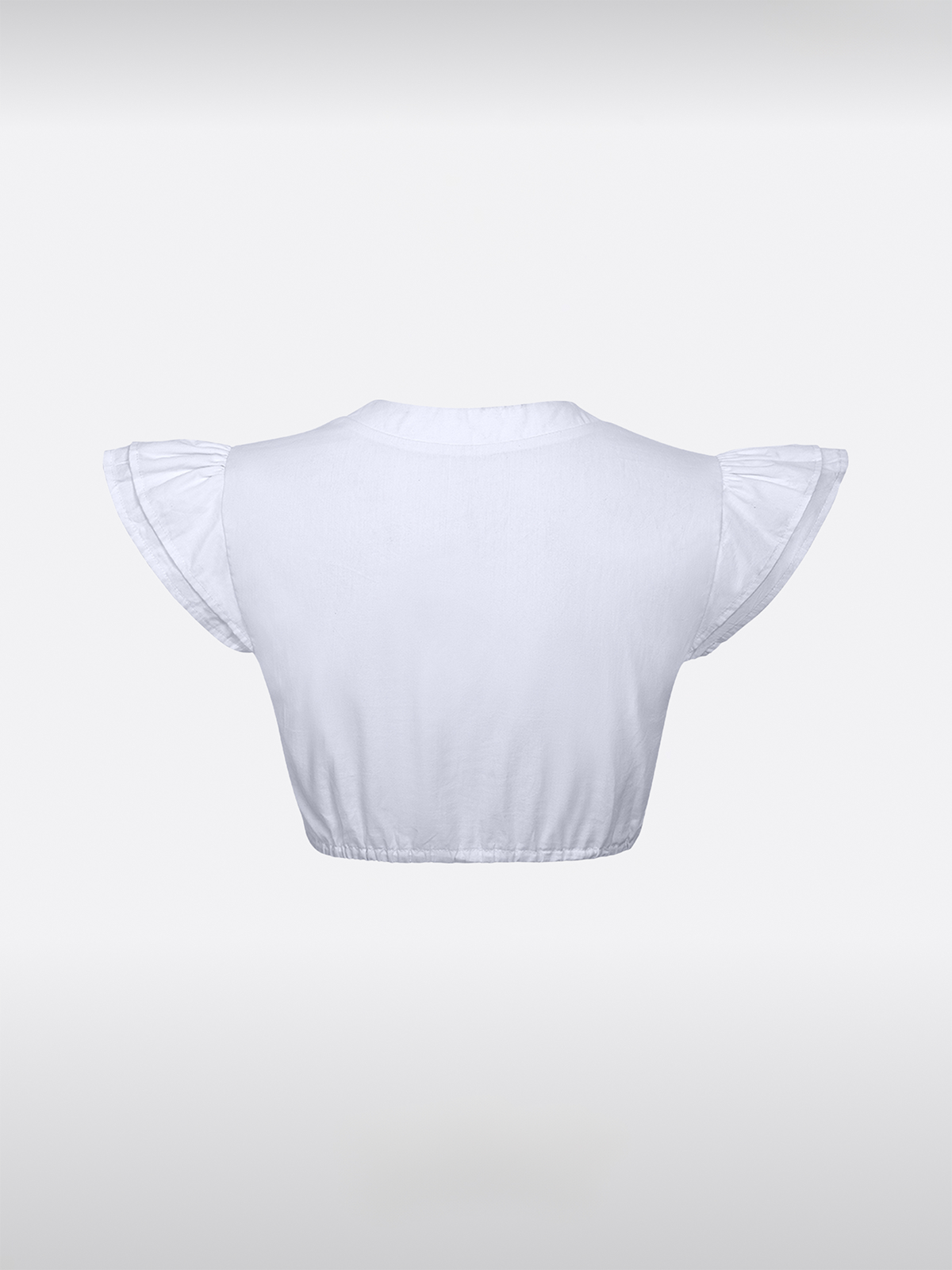 Weiß V-Ausschnitt Dirndlbluse