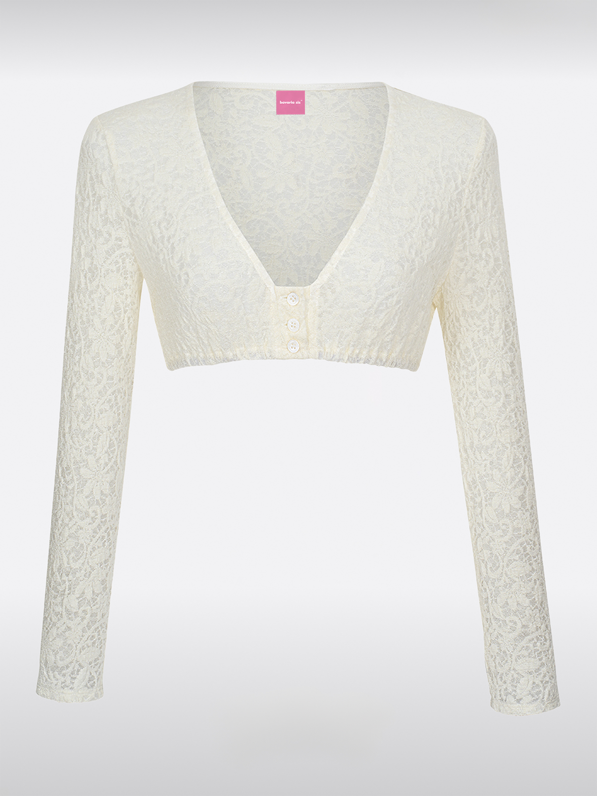 Weiß V-Ausschnitt Dirndlbluse